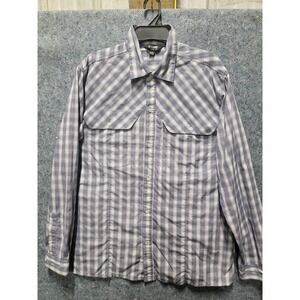 Blackhawk! Men's LS‎ Casual Blues and Whites lng Sleeve Shirt XL